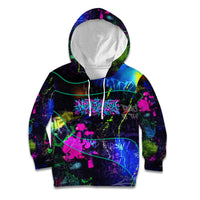 Personalized New Jersey Graffiti Mascot Kid Hoodie Urban Street Art - Vibrant Neon Spray Paint Aesthetic