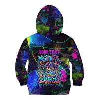 Personalized New Jersey Graffiti Mascot Kid Hoodie Urban Street Art - Vibrant Neon Spray Paint Aesthetic