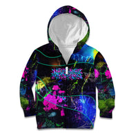 Personalized New Jersey Graffiti Mascot Kid Hoodie Urban Street Art - Vibrant Neon Spray Paint Aesthetic