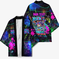 Personalized New Jersey Graffiti Mascot Kimono Urban Street Art - Vibrant Neon Spray Paint Aesthetic