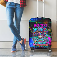 Personalized New Jersey Graffiti Mascot Luggage Cover Urban Street Art - Vibrant Neon Spray Paint Aesthetic