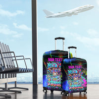 Personalized New Jersey Graffiti Mascot Luggage Cover Urban Street Art - Vibrant Neon Spray Paint Aesthetic