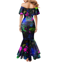 Personalized New Jersey Graffiti Mascot Mermaid Dress Urban Street Art - Vibrant Neon Spray Paint Aesthetic