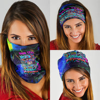Personalized New Jersey Graffiti Mascot Neck Gaiter Urban Street Art - Vibrant Neon Spray Paint Aesthetic