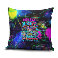 Personalized New Jersey Graffiti Mascot Pillow Cover Urban Street Art - Vibrant Neon Spray Paint Aesthetic