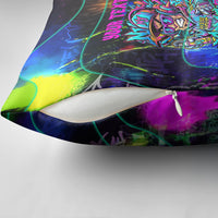 Personalized New Jersey Graffiti Mascot Pillow Cover Urban Street Art - Vibrant Neon Spray Paint Aesthetic