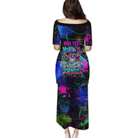 Personalized New Jersey Graffiti Mascot Puletasi Urban Street Art - Vibrant Neon Spray Paint Aesthetic
