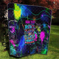 Personalized New Jersey Graffiti Mascot Quilt Urban Street Art - Vibrant Neon Spray Paint Aesthetic