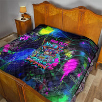 Personalized New Jersey Graffiti Mascot Quilt Urban Street Art - Vibrant Neon Spray Paint Aesthetic