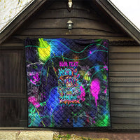 Personalized New Jersey Graffiti Mascot Quilt Urban Street Art - Vibrant Neon Spray Paint Aesthetic