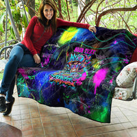 Personalized New Jersey Graffiti Mascot Quilt Urban Street Art - Vibrant Neon Spray Paint Aesthetic