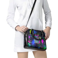 Personalized New Jersey Graffiti Mascot Shoulder Handbag Urban Street Art - Vibrant Neon Spray Paint Aesthetic