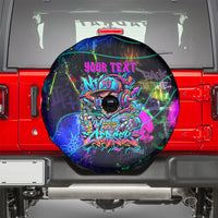 Personalized New Jersey Graffiti Mascot Spare Tire Cover Urban Street Art - Vibrant Neon Spray Paint Aesthetic