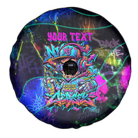 Personalized New Jersey Graffiti Mascot Spare Tire Cover Urban Street Art - Vibrant Neon Spray Paint Aesthetic