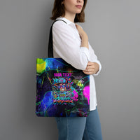 Personalized New Jersey Graffiti Mascot Tote Bag Urban Street Art - Vibrant Neon Spray Paint Aesthetic