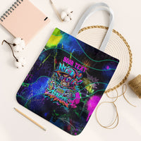 Personalized New Jersey Graffiti Mascot Tote Bag Urban Street Art - Vibrant Neon Spray Paint Aesthetic