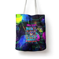 Personalized New Jersey Graffiti Mascot Tote Bag Urban Street Art - Vibrant Neon Spray Paint Aesthetic