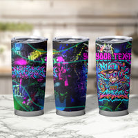 Personalized New Jersey Graffiti Mascot Tumbler Cup Urban Street Art - Vibrant Neon Spray Paint Aesthetic