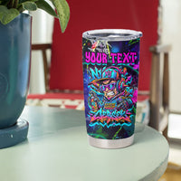 Personalized New Jersey Graffiti Mascot Tumbler Cup Urban Street Art - Vibrant Neon Spray Paint Aesthetic