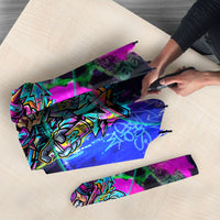 Personalized New Jersey Graffiti Mascot Umbrella Urban Street Art - Vibrant Neon Spray Paint Aesthetic