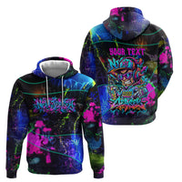 Personalized New Jersey Graffiti Mascot Zip Hoodie Urban Street Art - Vibrant Neon Spray Paint Aesthetic