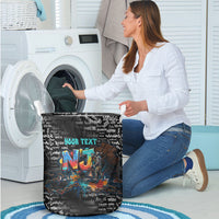 Personalized New Jersey Liberty Bell Graffiti Laundry Basket Urban Street Art - Hand Drawn City Tagging