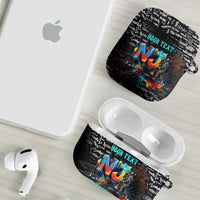 Personalized New Jersey Liberty Bell Graffiti AirPods Case Urban Street Art - Hand Drawn City Tagging