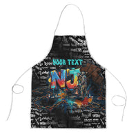 Personalized New Jersey Liberty Bell Graffiti Apron Urban Street Art - Hand Drawn City Tagging