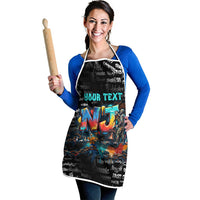 Personalized New Jersey Liberty Bell Graffiti Apron Urban Street Art - Hand Drawn City Tagging