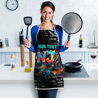Personalized New Jersey Liberty Bell Graffiti Apron Urban Street Art - Hand Drawn City Tagging