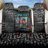 Personalized New Jersey Liberty Bell Graffiti Back Car Seat Cover Urban Street Art - Hand Drawn City Tagging