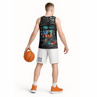 Personalized New Jersey Liberty Bell Graffiti Basketball Jersey Urban Street Art - Hand Drawn City Tagging