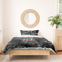 Personalized New Jersey Liberty Bell Graffiti Bedding Set Urban Street Art - Hand Drawn City Tagging