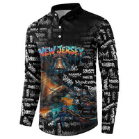 Personalized New Jersey Liberty Bell Graffiti Button Sweatshirt Urban Street Art - Hand Drawn City Tagging
