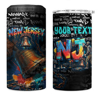 Personalized New Jersey Liberty Bell Graffiti 4 in 1 Can Cooler Tumbler Urban Street Art - Hand Drawn City Tagging
