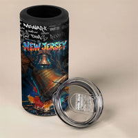 Personalized New Jersey Liberty Bell Graffiti 4 in 1 Can Cooler Tumbler Urban Street Art - Hand Drawn City Tagging