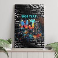 Personalized New Jersey Liberty Bell Graffiti Canvas Wall Art Urban Street Art - Hand Drawn City Tagging