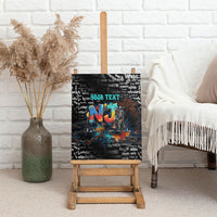 Personalized New Jersey Liberty Bell Graffiti Canvas Wall Art Urban Street Art - Hand Drawn City Tagging