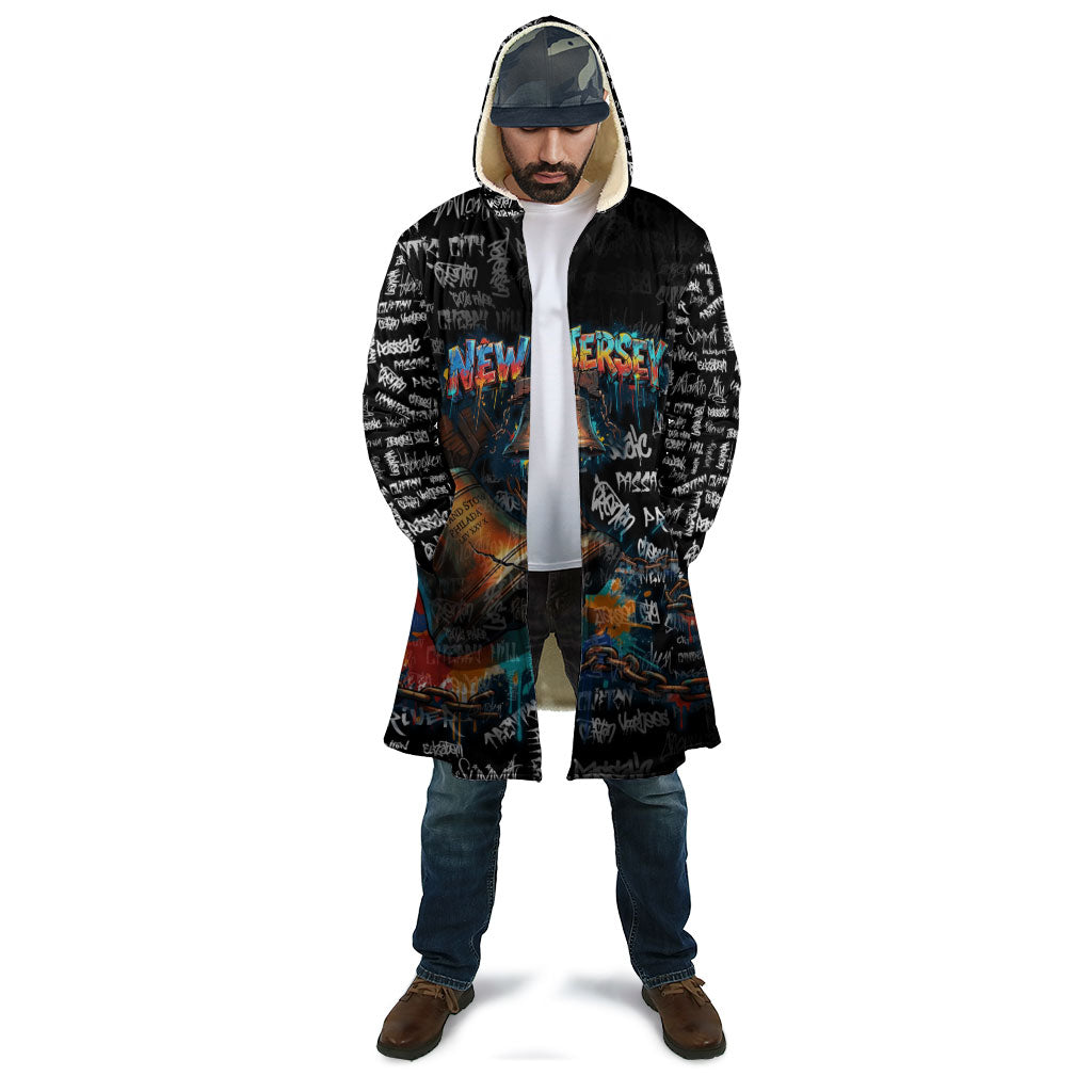 Personalized New Jersey Liberty Bell Graffiti Cloak Urban Street Art - Hand Drawn City Tagging