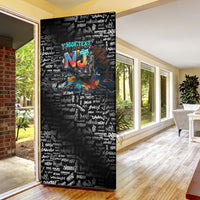 Personalized New Jersey Liberty Bell Graffiti Door Cover Urban Street Art - Hand Drawn City Tagging