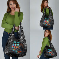 Personalized New Jersey Liberty Bell Graffiti Grocery Bag Urban Street Art - Hand Drawn City Tagging