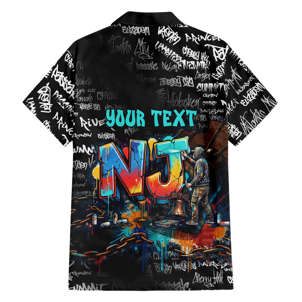 Personalized New Jersey Liberty Bell Graffiti Hawaiian Shirt Urban Street Art - Hand Drawn City Tagging