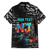 Personalized New Jersey Liberty Bell Graffiti Hawaiian Shirt Urban Street Art - Hand Drawn City Tagging