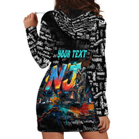Personalized New Jersey Liberty Bell Graffiti Hoodie Dress Urban Street Art - Hand Drawn City Tagging