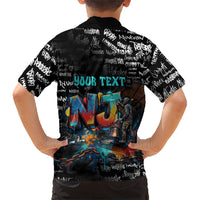 Personalized New Jersey Liberty Bell Graffiti Kid Hawaiian Shirt Urban Street Art - Hand Drawn City Tagging
