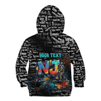Personalized New Jersey Liberty Bell Graffiti Kid Hoodie Urban Street Art - Hand Drawn City Tagging