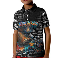 Personalized New Jersey Liberty Bell Graffiti Kid Polo Shirt Urban Street Art - Hand Drawn City Tagging