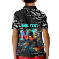 Personalized New Jersey Liberty Bell Graffiti Kid Polo Shirt Urban Street Art - Hand Drawn City Tagging