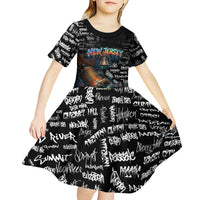 Personalized New Jersey Liberty Bell Graffiti Kid Short Sleeve Dress Urban Street Art - Hand Drawn City Tagging