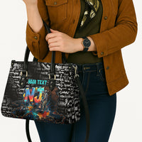 Personalized New Jersey Liberty Bell Graffiti Leather Bag Urban Street Art - Hand Drawn City Tagging